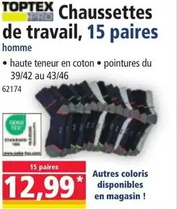 Norma TOPTEX Chaussettes de travail offre