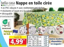 Norma Bella casa nappe en toile cirée offre