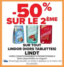 Carrefour LINDT Sur tout lindor (hors tablettes) offre