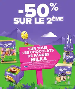 Carrefour MILKA Sur tous les chocolats de pâques offre