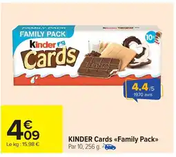 Carrefour KINDER Cards <<Family Pack>> offre