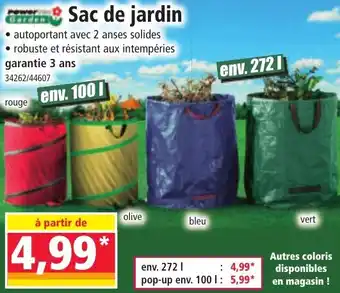 Norma Sac de jardin offre