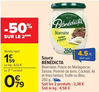 Carrefour BÉNÉDICTA Sauce offre