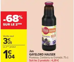 Carrefour GAYELORD HAUSER Jus offre