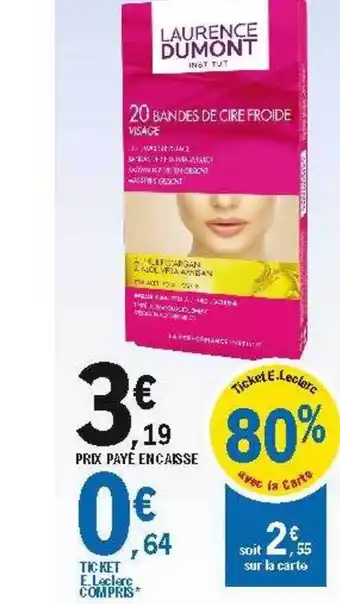 Bandes De Cire Froide Laurence Dumont