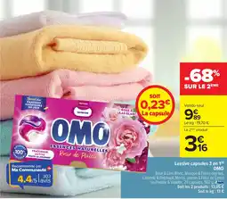 Carrefour OMO Lessive capsules 3 en 1 offre