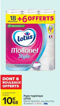 Carrefour LOTUS Papier hygiénique offre