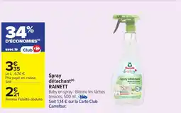 Carrefour RAINETT Spray détachant offre