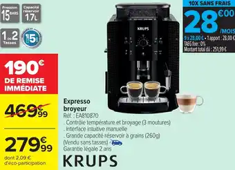 Carrefour Expresso broyeur offre