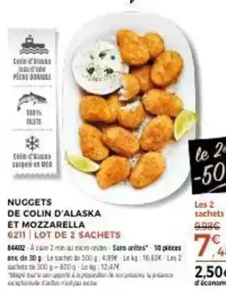 Thiriet Nuggets de colin d'alaska et mozzarella offre