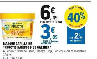 E.Leclerc Masque Capillaire offre