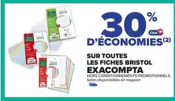 Carrefour EXACOMPTA Sur toutes les fiches bristol offre