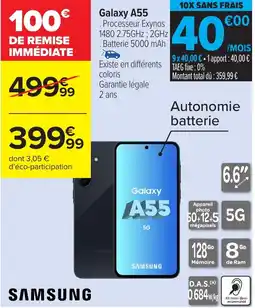 Carrefour SAMSUNG Galaxy A55 offre