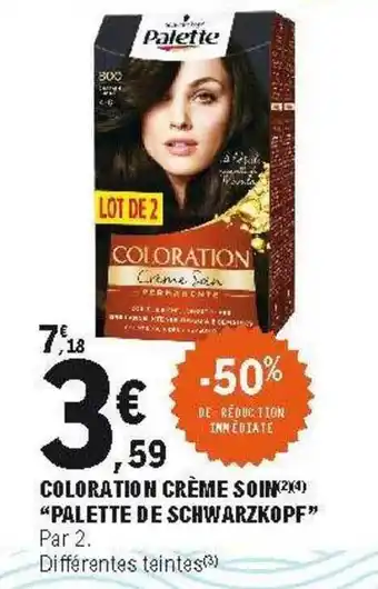 E.Leclerc Coloration Crème Soin offre