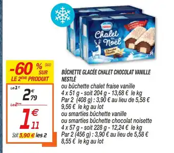 Netto Buchettes Glacèe Chalet Chocolat Vanille Nestlè offre