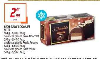 Netto Buche Glacèe 3 Chocolats Netto offre