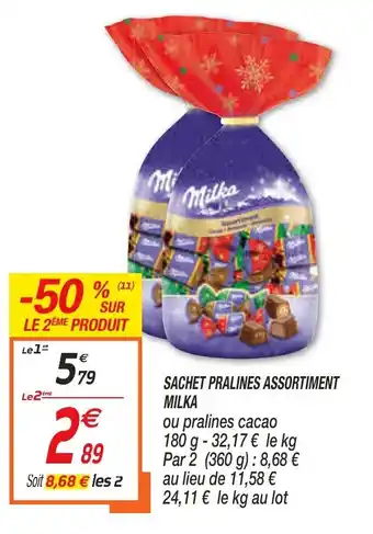 Netto Sachet Pralines Assortiment Milka offre