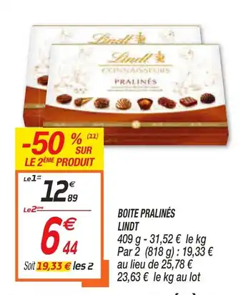 Boite PralinĂšs Lindt