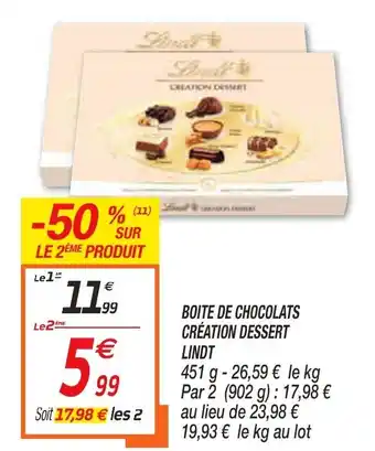 Netto Boite De Chocolats Crèation Dessert Lindt offre