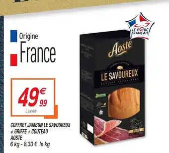 Netto Coffret Jambon Le Savoureux + Griffe + Couteau Aoste offre