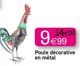 Kandy Poule décorative en métal offre