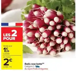 Carrefour Market Radis rose botte offre