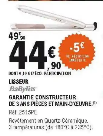 E.Leclerc Lisseur Babyliss offre