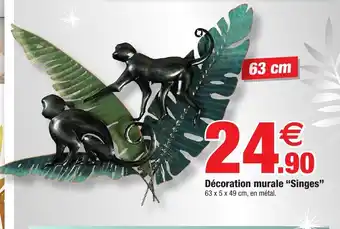 Bazarland Dècoration Murale "Singes" offre