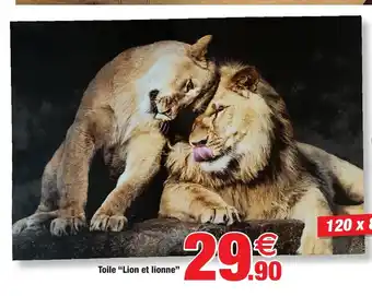 Toile "Lion Et Lionne"