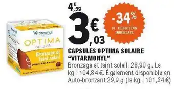 E.Leclerc Capsules Optima Solaire offre