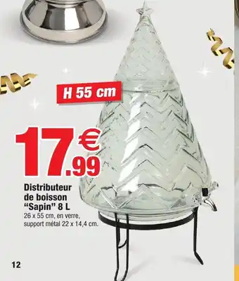 Bazarland Distributeur De Boisson "Sapin" 8 L offre