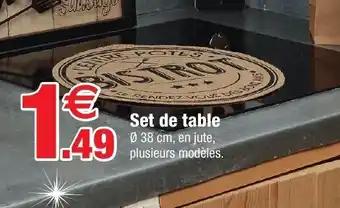 Bazarland Set De Table offre