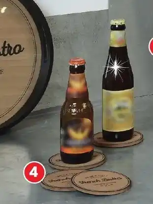 Le Lot De 4 Dessous De Verre "Bistrot"