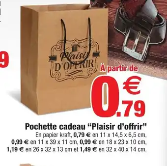 Bazarland Pochette Cadeau "Plaisir D'Offrir" offre