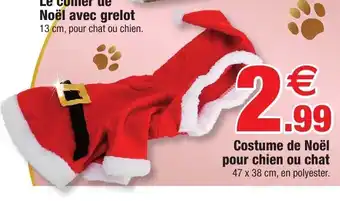 Bazarland Costume De Noèl Pour Chien Ou Chat offre