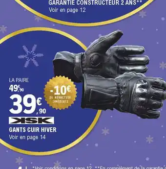 E.Leclerc L'Auto Gants Cuir Hiver offre