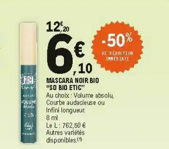 E.Leclerc Mascara Noir Bio offre