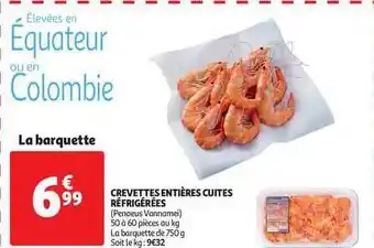 Auchan Direct Crevettes Entières Cuites Réfrigérées offre