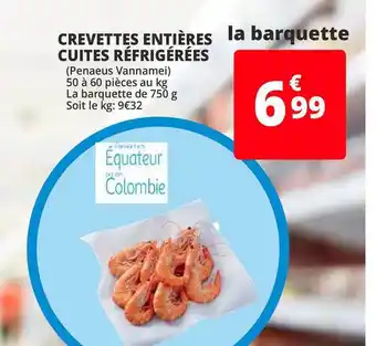 Auchan Direct Crevettes Entières Cuites Réfrigérées offre