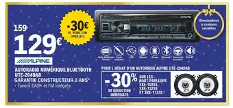 E.Leclerc L'Auto Autoradio Numèrique Bluetooth UTE-204DAB Garantie Constructeur 2 Ans* offre