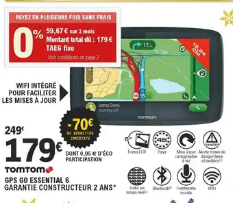 E.Leclerc L'Auto GPS GO Essential 6 Garantie Constructeur 2 Ans offre