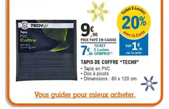 E.Leclerc L'Auto Tapis De Coffre "Tech9" offre