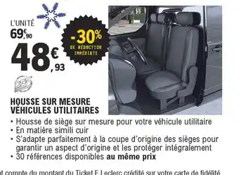 Housse Sur Mesure Vehicules Utilitaires