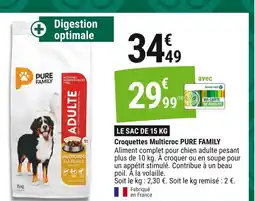 Gamm vert PURE FAMILY Croquettes Multicroc offre