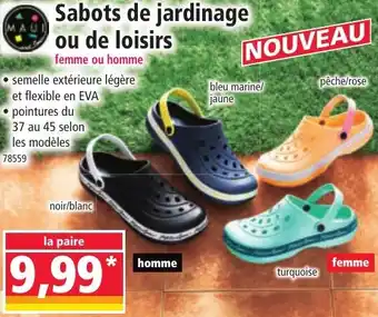 Norma Sabots de jardinage ou de loisirs offre