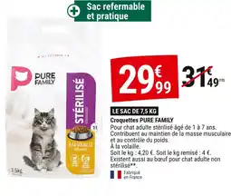 Gamm vert PURE FAMILY Croquettes offre