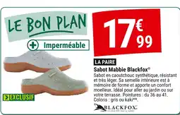 Gamm vert Sabot Mabbie Blackfox offre