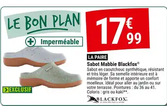 Gamm vert Sabot Mabbie Blackfox offre