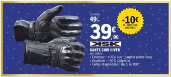 E.Leclerc L'Auto Gants Cuir Hiver offre