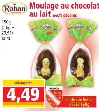 Norma Rohan Moulage chocolat au lait oeufs décorés offre